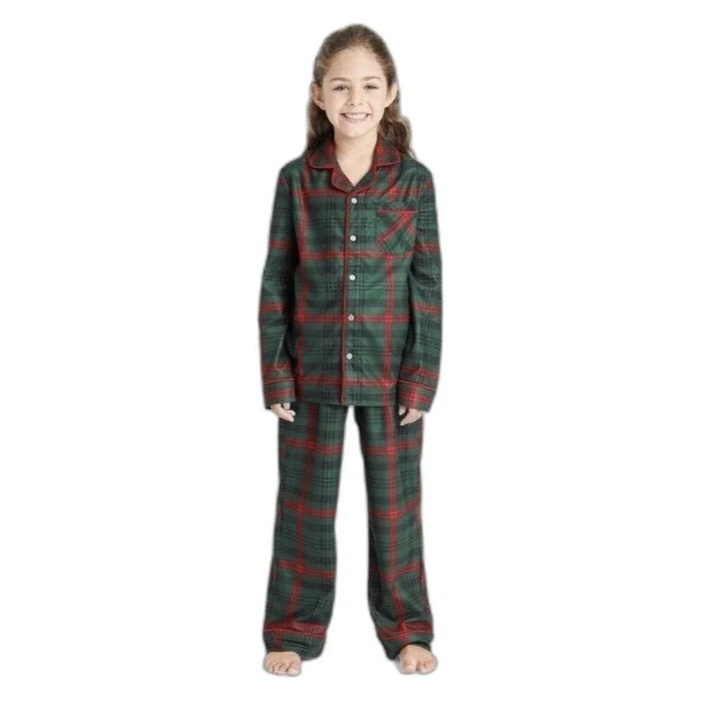 Hearth & Hand Baby Toddler Plaid 2pc Pajama Set Green/Red Holiday Christmas NEW!